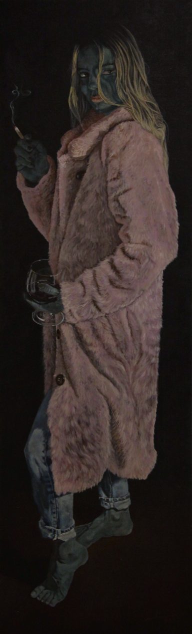 Rodrigo Hernandez, Irina (at the party), 2022, Acryl auf Leinwand, 160 x 150 cm